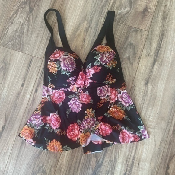 Terra & sky swimsuit top sz 14W - Picture 1 of 2